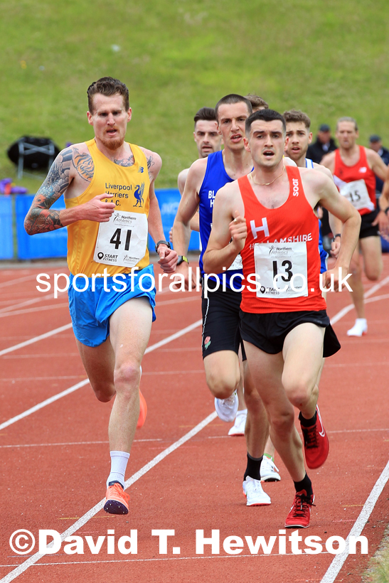 Senior mens 5000 metres, 2022 Northern Senior and Under-20 Champs., Wavertree Athletics Centre, Liverpool. Photo: David T. Hewitson/Sports for All Pics